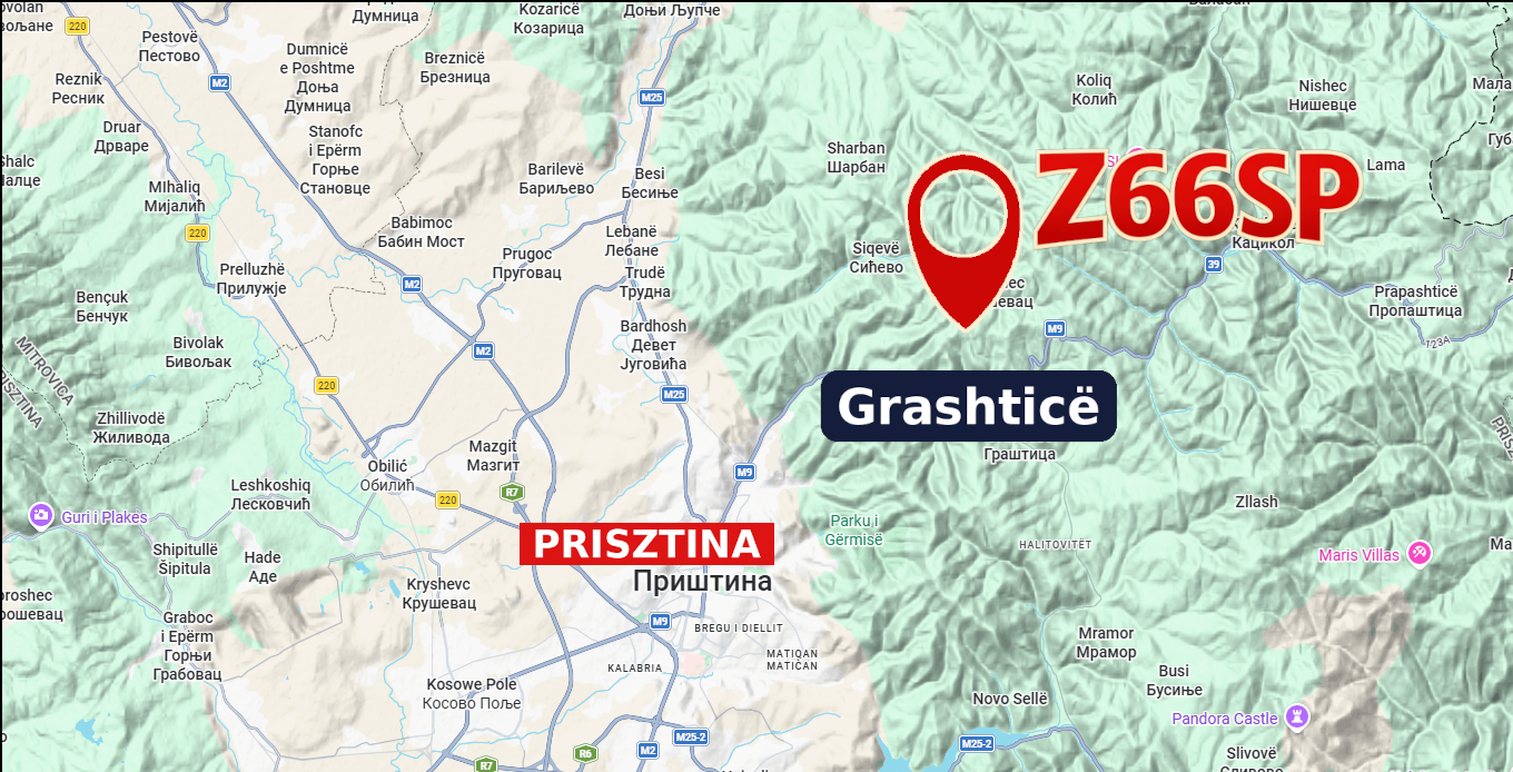 Z66SP DXpedition location map